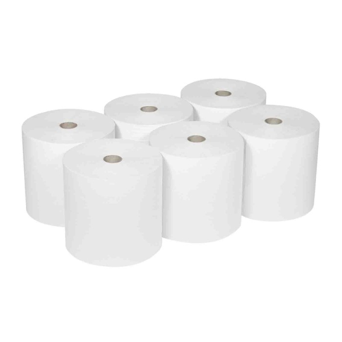 KC6687-S-01.JPG Set 6 Rotoli Da 354 Mt Asciugamani In Carta 1 Velo Ricariche Per Dispenser Autoconsumo