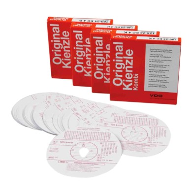 KIE100-S-01.JPG Original Kienzle Set 100 Pz Dischi Tachigrafo Omologati 100 Km/h Portadocumenti Portaoggetti