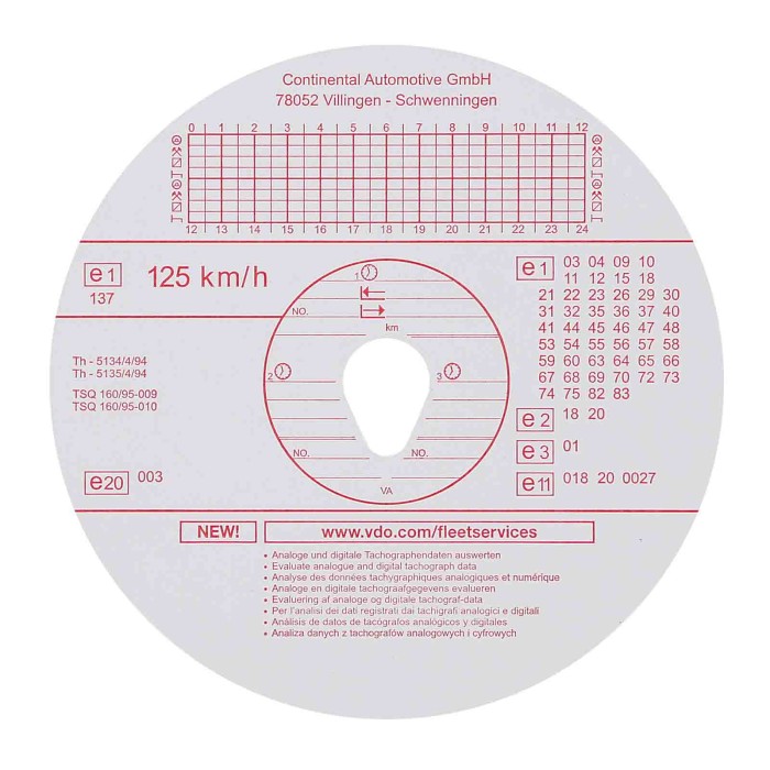 KIE125-S-02.JPG Original Kienzle Set 100 Pz Dischi Tachigrafo Omologati 125 Km/h Portadocumenti Portaoggetti