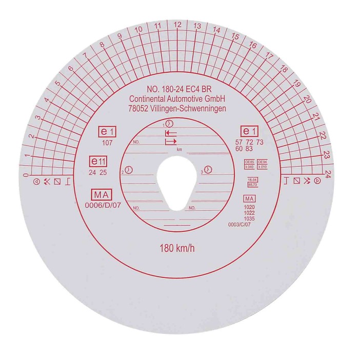 KIE180-S-02.JPG Original Kienzle Set 100 Pz Dischi Tachigrafo Omologati 180 Km/h Portadocumenti Portaoggetti