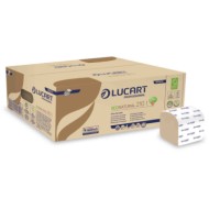 Carta Igienica Interfogliata Lucart Econatural 210 I 2 Veli Avana 210 Fogli Conf. 40 Pacchetti Ricariche Per Dispenser