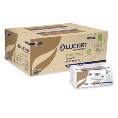 L864036-S-01.JPG Asciugamani Piegati A "z" Lucart Econatural Z 23x23 5 Cm 2 Veli Avana 220 Fogli Conf. 18 Pacchetti Ricariche Pe