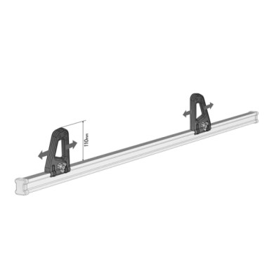 N11001-D-02.JPG K 1 Coppia Fermacarico 11 Cm Accessori Kargo Barre Portatutto Veicoli Commerciali