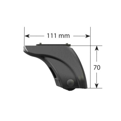 NEUTRO.jpg Evos Lp (low Profile) Kit 4 Piedi Con Profilo Basso 500-500c-500e 3p-595-600e 5p Kit Piedi Evos Barre Portatutto Auto