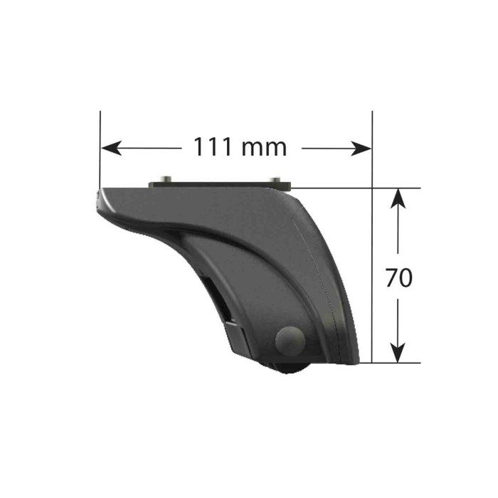 NEUTRO.jpg Evos Lp (low Profile) Kit 4 Piedi Con Profilo Basso 500-500c-500e 3p-595-600e 5p Kit Piedi Evos Barre Portatutto Auto