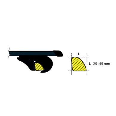 NEUTRO.jpg Evos Rs (rail Steel) Kit 4 Piedi Per Barre In Acciaio 156 Crosswagon-156 Sportwagon Attacchi Railing Standard