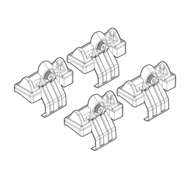 N21002-A-01.JPG Kit Attacchi C002 Ford Fiesta 3p Attacchi Tetto Barre Portatutto Auto
