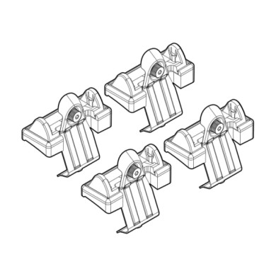 N21103-A-01.JPG Kit Attacchi C103 Fiat 500l-500l Cross-500l Living-500l Trekking-500l Wagon Attacchi Tetto Barre Portatutto Auto