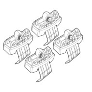 N21132-A-01.JPG Kit Attacchi C132 Renault Scenic X-mod 5 Posti Attacchi Tetto Barre Portatutto Auto
