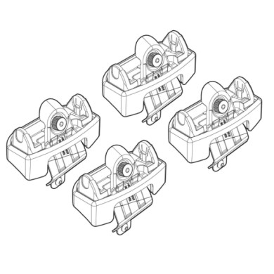 N21151-A-01.JPG Kit Attacchi C151 Peugeot 206 3p-206 5p-206 Plus 3p-206 Plus 5p Attacchi Tetto Barre Portatutto Auto