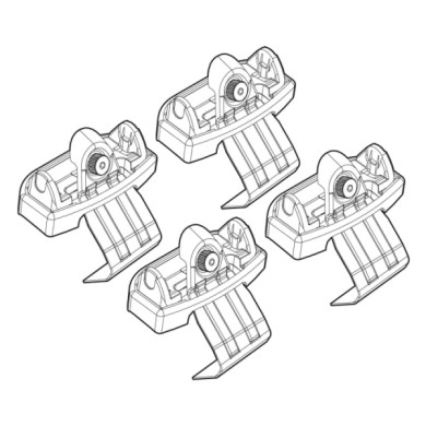 N21172-A-01.JPG Kit Attacchi C172 Renault Twingo-twingo Open Air Attacchi Tetto Barre Portatutto Auto
