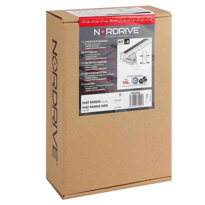 N30402-S-01.JPG Kit Attacchi (fix Points) 2 Barre Fiat Panda-panda Van Attacchi Su Misura (fix Points) Barre Portatutto Veicoli 