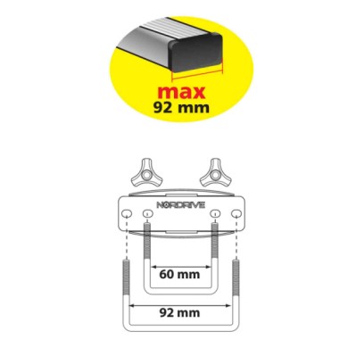 N60000K-S-01.JPG Ricambio Kit Fissaggio Standard Accessori E Ricambi Box Tetto
