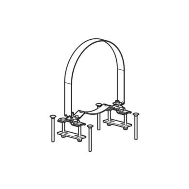 N99975-A-01.JPG Staffa Aggiuntiva (optional) Per Kargo Tube Accessori Kargo Barre Portatutto Veicoli Commerciali