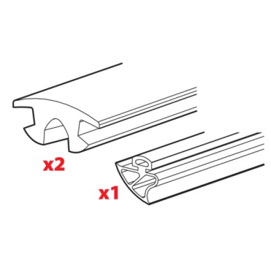 N99991-D-01.JPG Set 3 Gomme Per Una Barra Kargo Plus L   180 Cm Ricambi Nordrive Ricambi Portaggio
