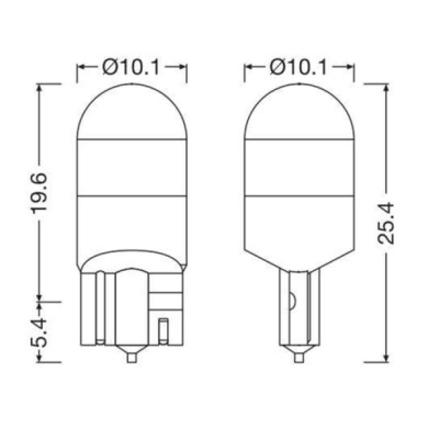 O2825DWNBC02B-S-01.JPG 12v Night Breaker Led (w5w) 1w W2 1x9 5d 2 Pz Scatola Night Breaker Led 12v Osram Led