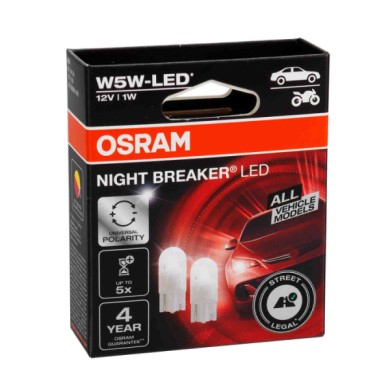 O2825DWNBC02B-C-01.JPG 12v Night Breaker Led (w5w) 1w W2 1x9 5d 2 Pz Scatola Night Breaker Led 12v Osram Led