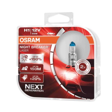 P14v5S.JPG 12v Night Breaker Laser H1 55w P14 5s 2 Pz Scatola Plast. Night Breaker Laser 12v Osram Alogene