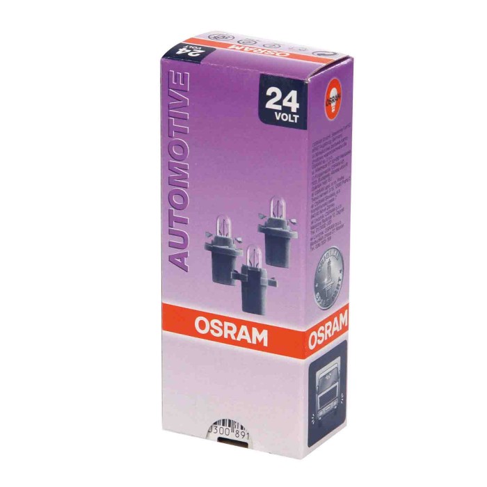 BX8v5D.JPG 24v Original Line 1 2w Bx8 5d 1 Pz Sfuso Rosso Original Line 24v Ausiliarie Osram Alogene