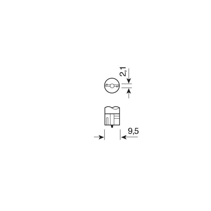 OA2841BLI2-C-01.JPG 24v Original Line W3w 3w W2 1x9 5d 2 Pz Blister Original Line 24v Ausiliarie Osram Alogene