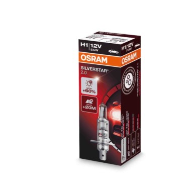 P14v5S.JPG 12v Silverstar 2.0 H1 55w P14 5s 1 Pz Scatola Silverstar 2.0 12v Osram Alogene