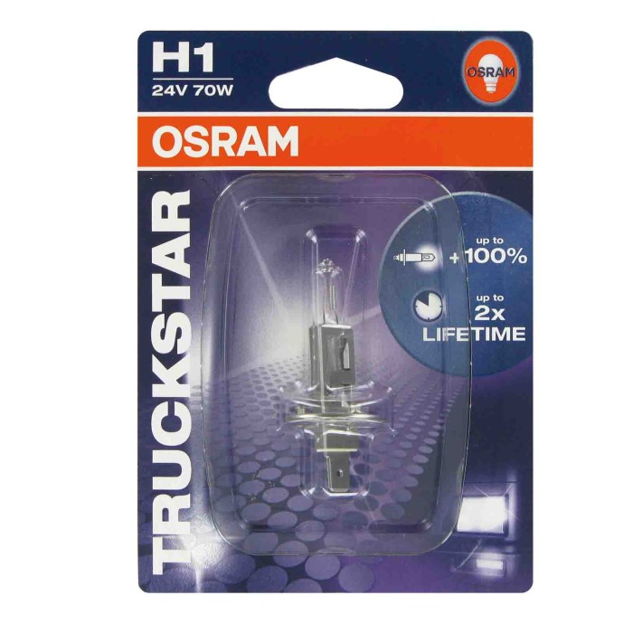 P14v5S.JPG 24v Truckstar H1 70w P14 5s 1 Pz Blister Truckstar 24v Osram Alogene