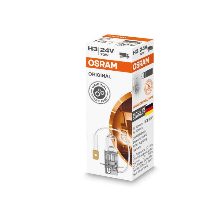 PK22S.JPG 24v Original Line H3 70w Pk22s 1 Pz Scatola Original Line 24v Osram Alogene