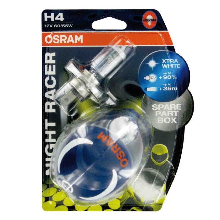 P43T.JPG 12v Night Racer H4 60/55w P43t 2 Pz Blister Night Racer Plus/x Racer 12v Osram Alogene