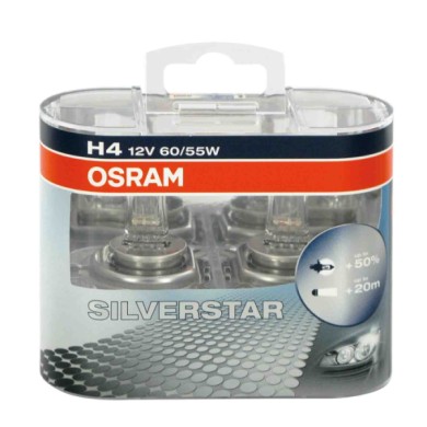 P43T.JPG 12v Silverstar H4 60/55w P43t 2 Pz Scatola Plast. Silverstar 12v Osram Alogene