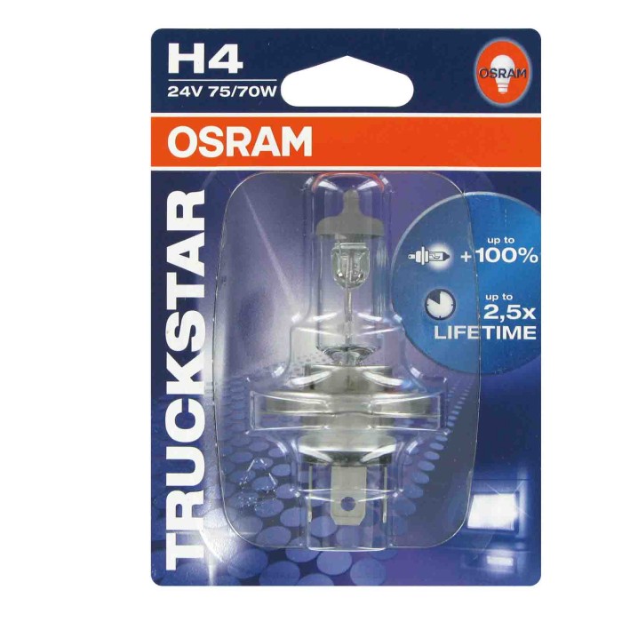P43T.JPG 24v Truckstar H4 75/70w P43t 1 Pz Blister Truckstar 24v Osram Alogene