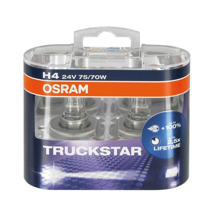 P43T.JPG 24v Truckstar H4 75/70w P43t 2 Pz Scatola Plast. Truckstar 24v Osram Alogene
