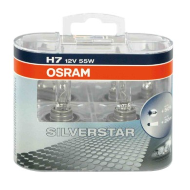 PX26D.JPG 12v Silverstar H7 55w Px26d 2 Pz Scatola Plast. Silverstar 12v Osram Alogene