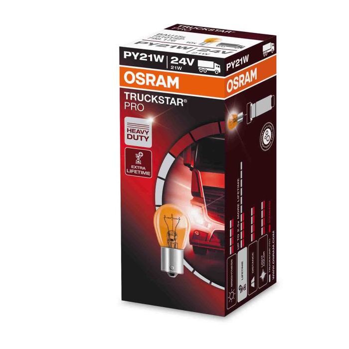 BAU15S.JPG 24v Truckstar Pro Py21w 21w Bau15s 1 Pz Sfuso Truckstar Pro 24v Osram Alogene
