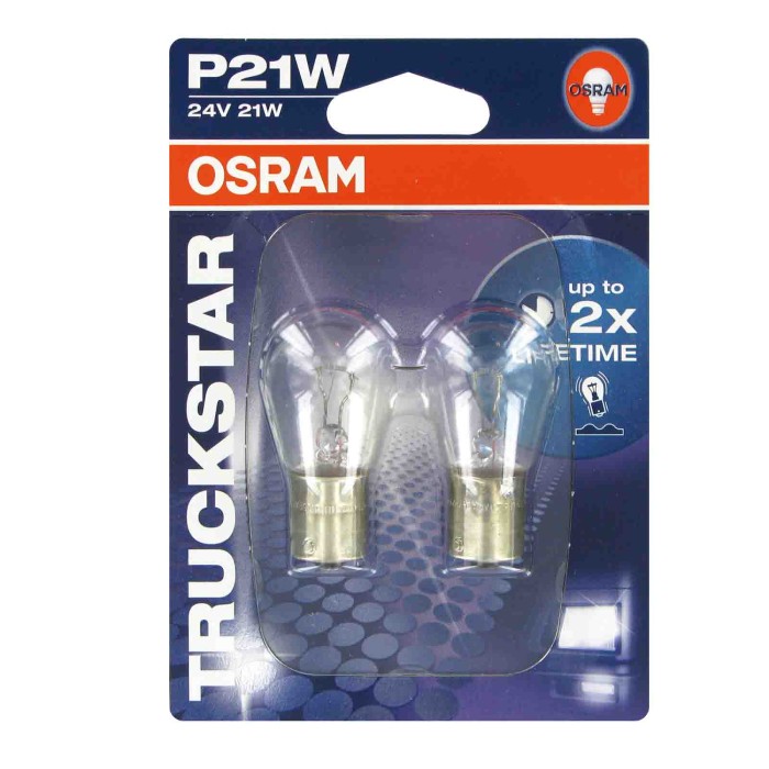 BA15S.JPG 24v Truckstar P21w 21w Ba15s 2 Pz Blister Truckstar 24v Osram Alogene