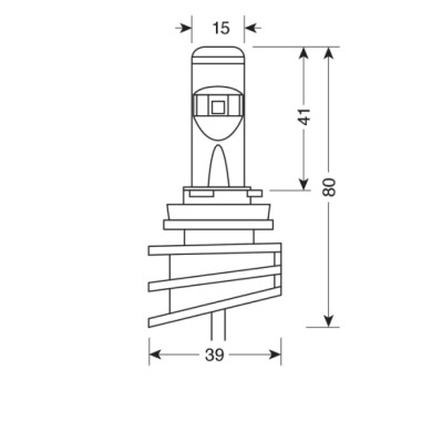 PY20D.JPG 12v Ledriving Fog Lamp (h10) Py20d 2 Pz Scatola Ledriving Fog Lamp 12v Osram Led