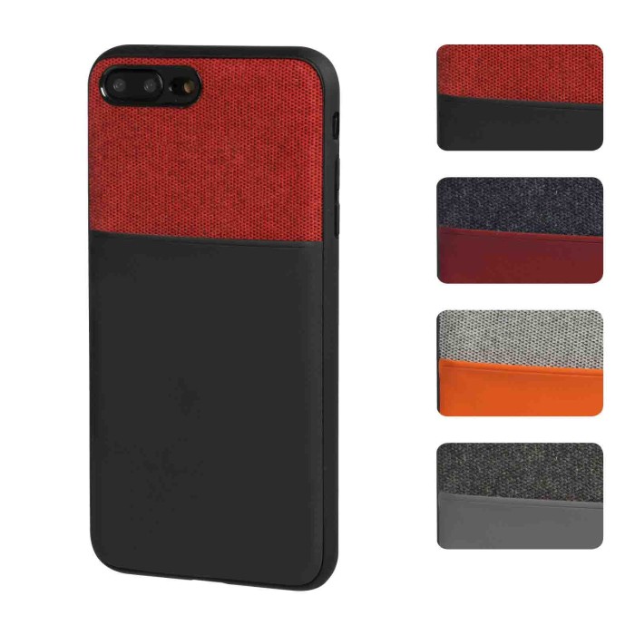P14930-C-01.JPG Duo Pocket Cover Bicolore Con Inserti Metallici Apple Iphone 7/8 Nero/rosso Duo Pocket Cover Bicolore Con Insert