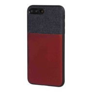 Duo Pocket Cover Bicolore Con Inserti Metallici Apple Iphone 7 Plus/8 Plus Blu/bordeaux Custodie E Cover