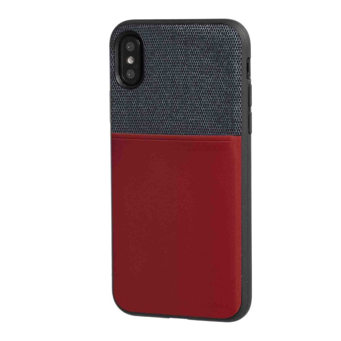 P14939-S-01.JPG Duo Pocket Cover Bicolore Con Inserti Metallici Apple Iphone X Blu/bordeaux Duo Pocket Cover Bicolore Con Insert
