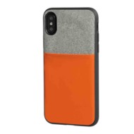 P14940-S-01.JPG Duo Pocket Cover Bicolore Con Inserti Metallici Apple Iphone X Grigio/arancio Duo Pocket Cover Bicolore Con Inse