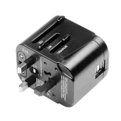 P15005-S-03.JPG Travel Mate Elite Adattatore Universale Da Viaggio + Caricatore Usb A 2 Porte Adattatori