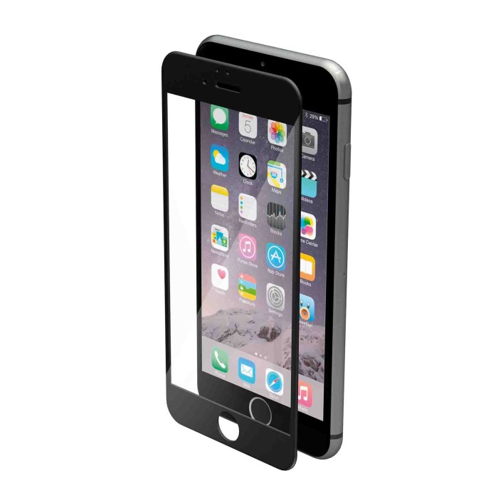 P15050-K-01.JPG Phantom Vetro Temperato Protettivo Da Bordo A Bordo Apple Iphone 6/6s Glossy Black Protezioni Schermo