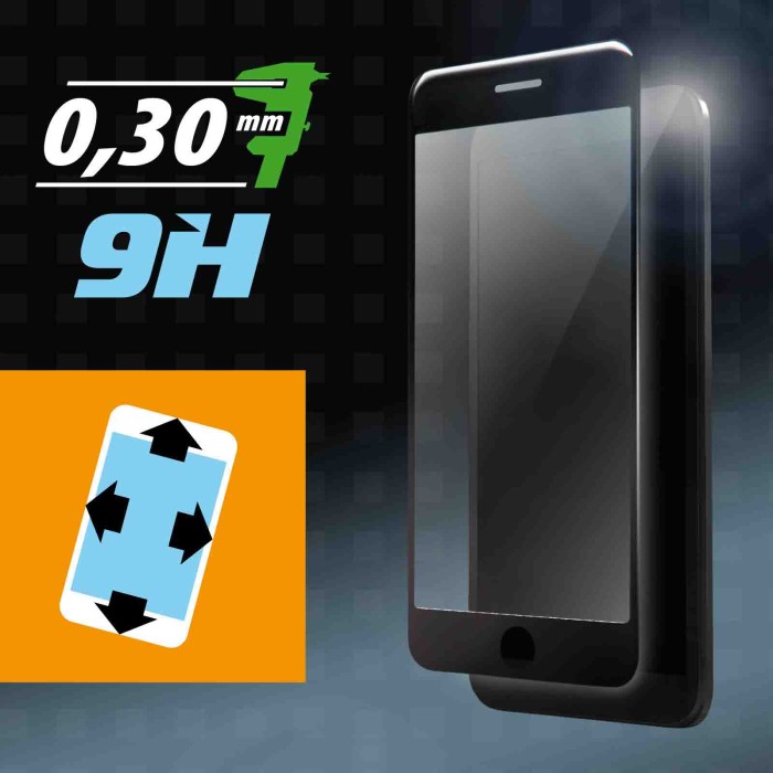 P15050-S-01.JPG Phantom Vetro Temperato Protettivo Da Bordo A Bordo Apple Iphone 6/6s Glossy Black Protezioni Schermo