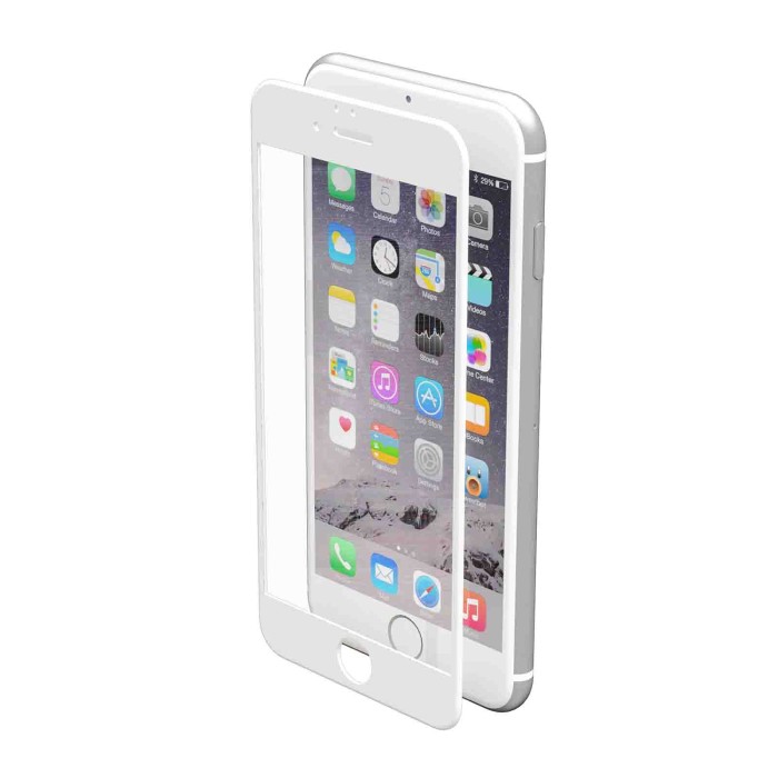 P15051-C-01.JPG Phantom Vetro Temperato Protettivo Da Bordo A Bordo Apple Iphone 6/6s Glossy White Protezioni Schermo