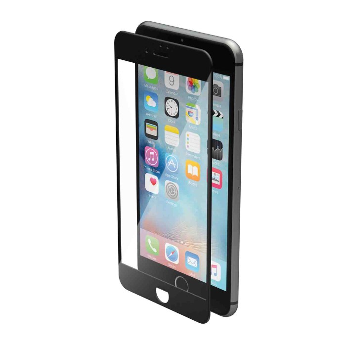 P15056-C-01.JPG Phantom Vetro Temperato Protettivo Da Bordo A Bordo Apple Iphone 7 Plus/8 Plus Glossy Black Protezioni Schermo