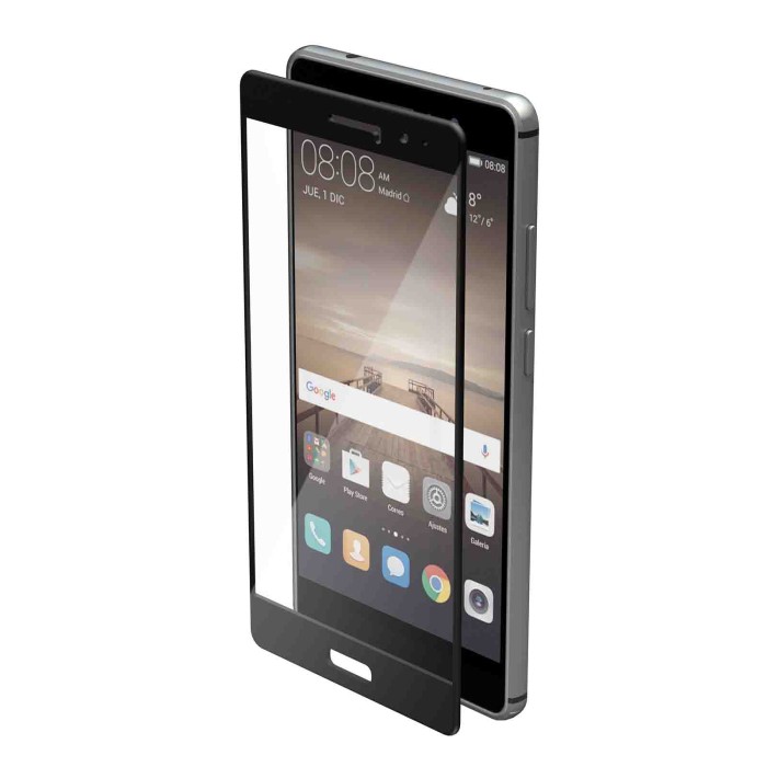P15058-C-01.JPG Phantom Vetro Temperato Protettivo Da Bordo A Bordo Huawei Mate 9 Glossy Black Protezioni Schermo