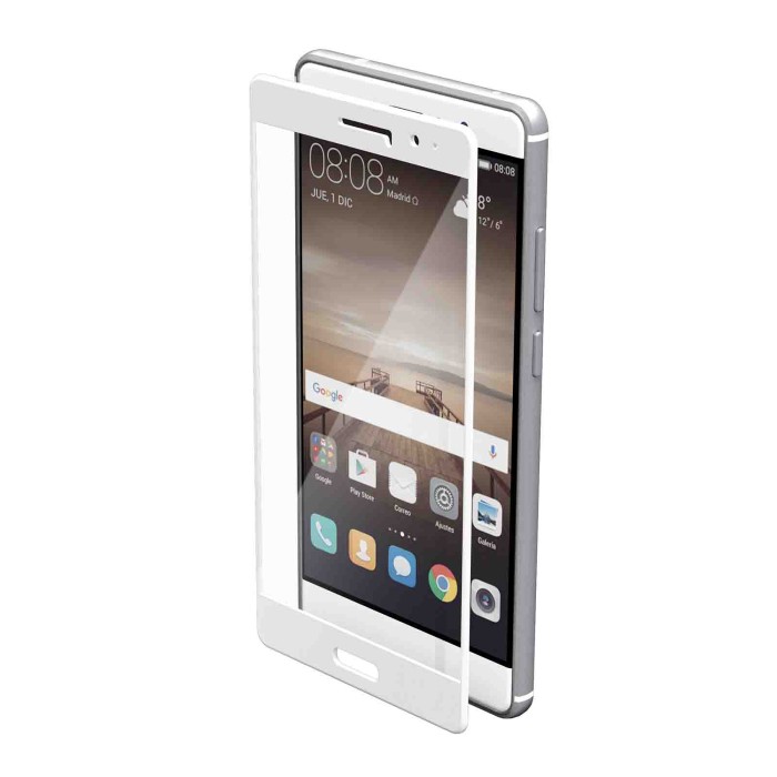 P15059-C-01.JPG Phantom Vetro Temperato Protettivo Da Bordo A Bordo Huawei Mate 9 Glossy White Protezioni Schermo