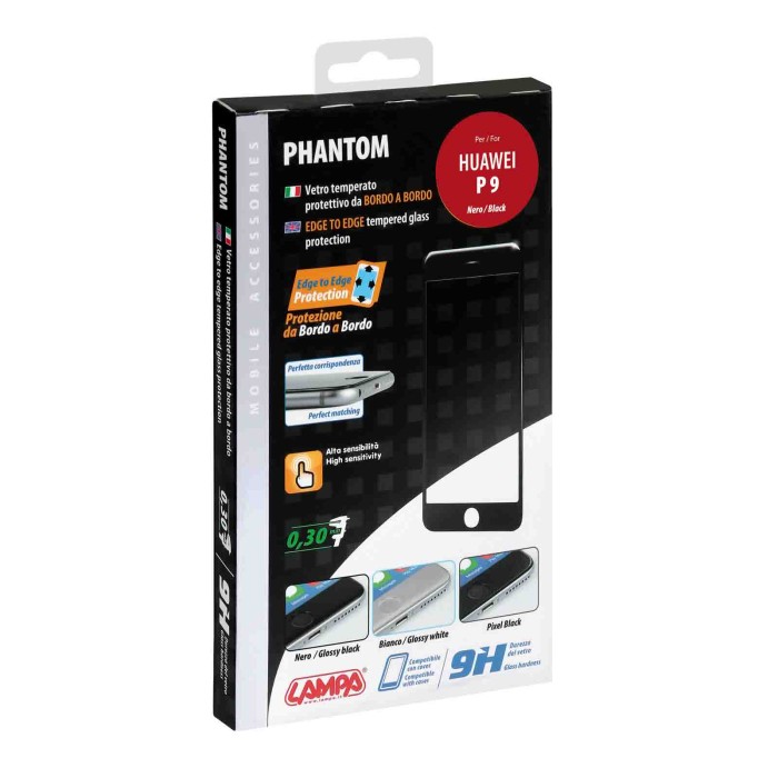 P15060-S-01.JPG Phantom Vetro Temperato Protettivo Da Bordo A Bordo Huawei P9 Glossy Black Phantom Vetro Temperato Protettivo Da