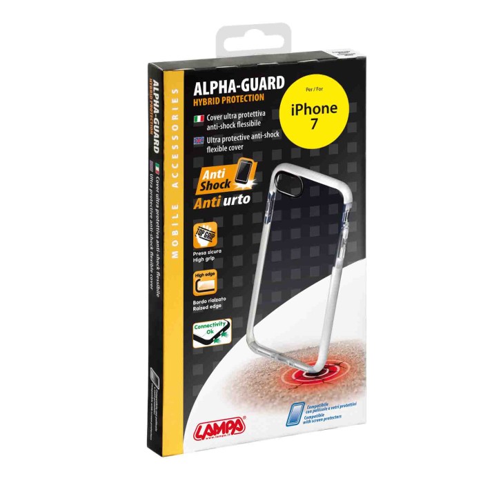 P15502-S-05.JPG Alpha Guard Cover Ultra Protettiva Anti Shock Flessibile Apple Iphone 7/8 Trasparente/bianco Custodie E Cover