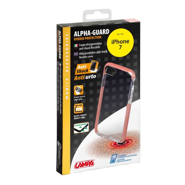 P15504-S-05.JPG Alpha Guard Cover Ultra Protettiva Anti Shock Flessibile Apple Iphone 7/8 Trasparente/rosa Custodie E Cover