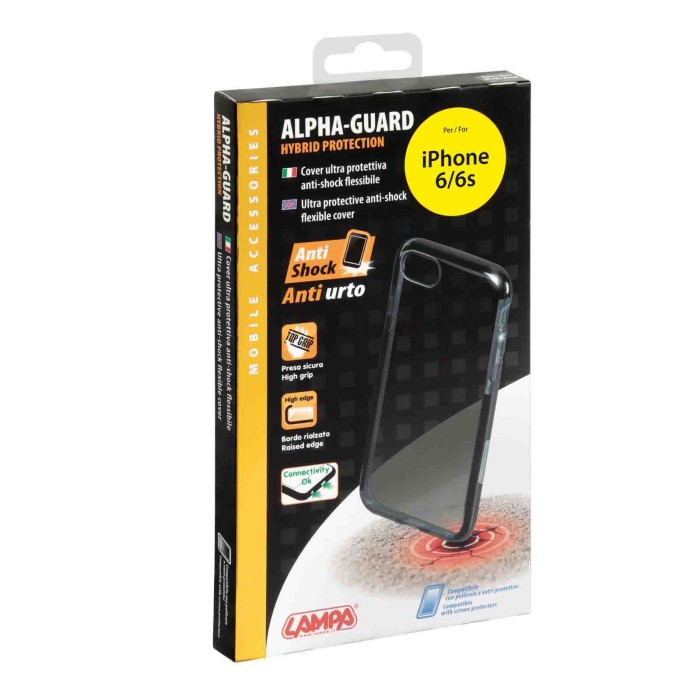 P15510-S-05.JPG Alpha Guard Cover Ultra Protettiva Anti Shock Flessibile Apple Iphone 6/6s Fumè/nero Custodie E Cover